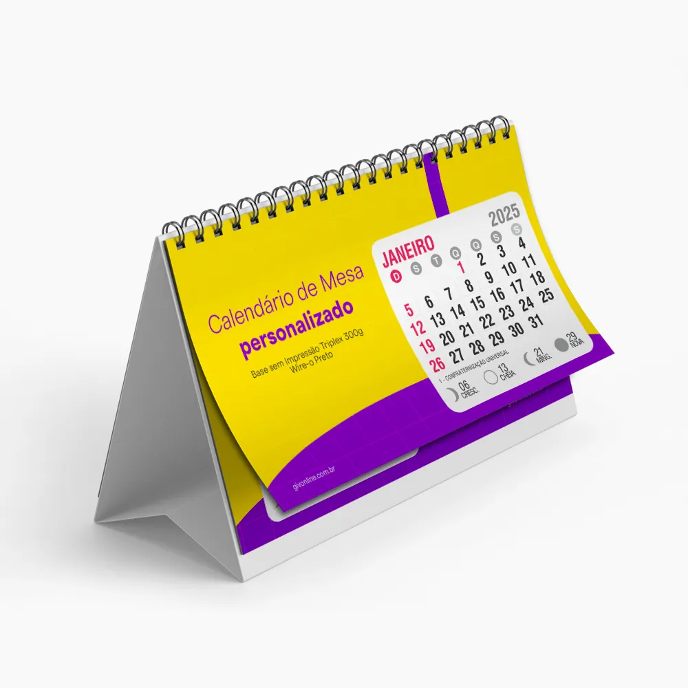 Laminas de calendário de mesa  - Cálculo 231.380