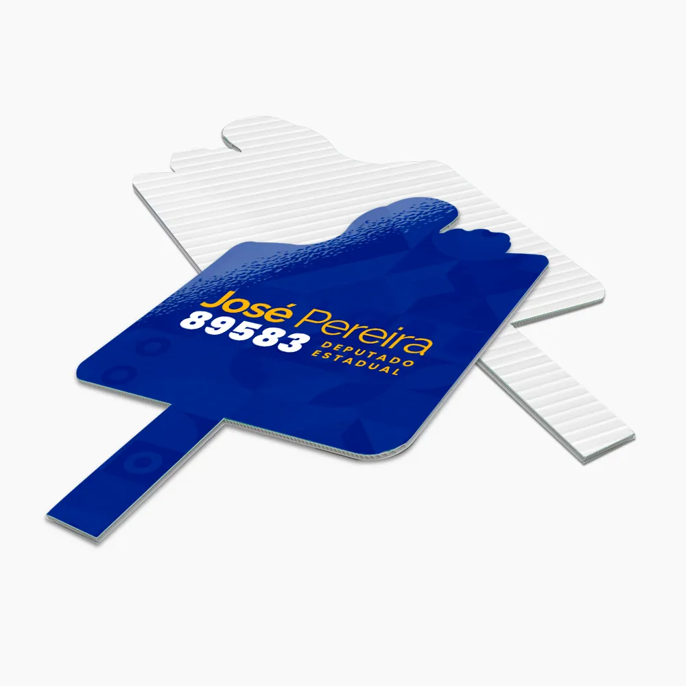 Placa Pirulito de Mão Adesivada - Corte Personalizado