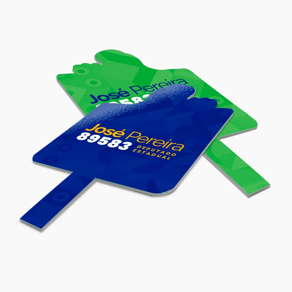 Placa Pirulito de Mão Adesivada - Corte Personalizado