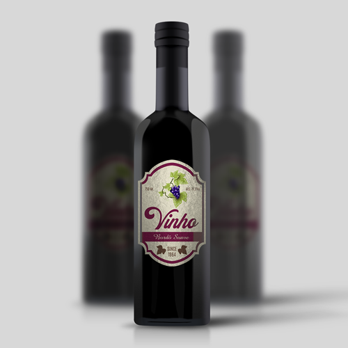 Rótulo para Garrafa de Vinho 750ml