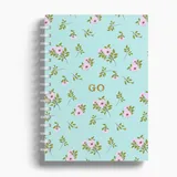 Agenda Premium Diária Celeste Floral