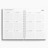 Agenda Premium Semanal Celeste Floral