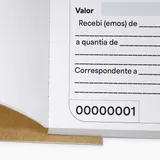Bloco Recibo Comercial com Canhoto