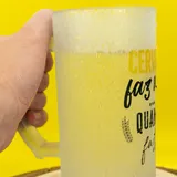 Caneca de Chopp Vidro Jateado 475ml