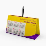 Calendário de Mesa Porta-Caneta