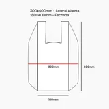 Sacola Alça Camiseta Baixa Densidade Modelo Premium