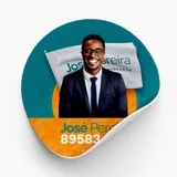 Adesivo Redondo Porta Carro Bola Eleições