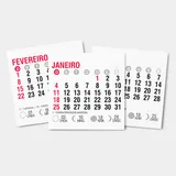 Bloco de Calendário para Ímã de Geladeira 2027