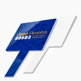 Placa Pirulito de Mão Adesivada - Quadrado