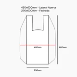 Sacola Alça Camiseta Baixa Densidade Modelo Premium