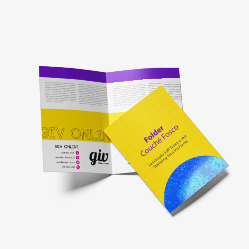 Folder Hot Stamping Azul