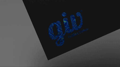 Laminação Soft Touch e Hot Stamping Azul Frente