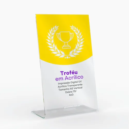 Troféu em Acrílico Personalizado