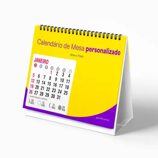 Calendário de Mesa Personalizado