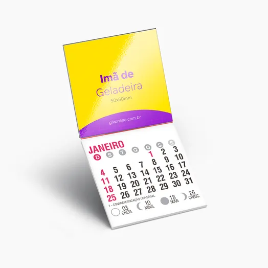 Imã de Geladeira com Calendário 2027