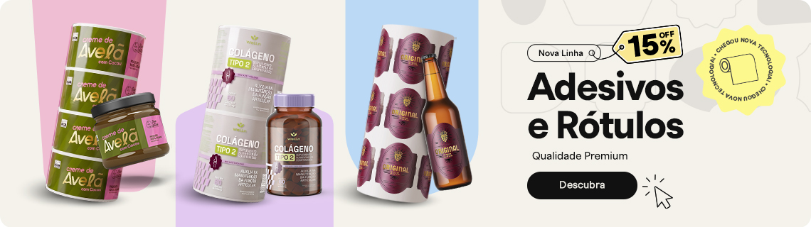 Nova Linha Adesivos e Rótulos