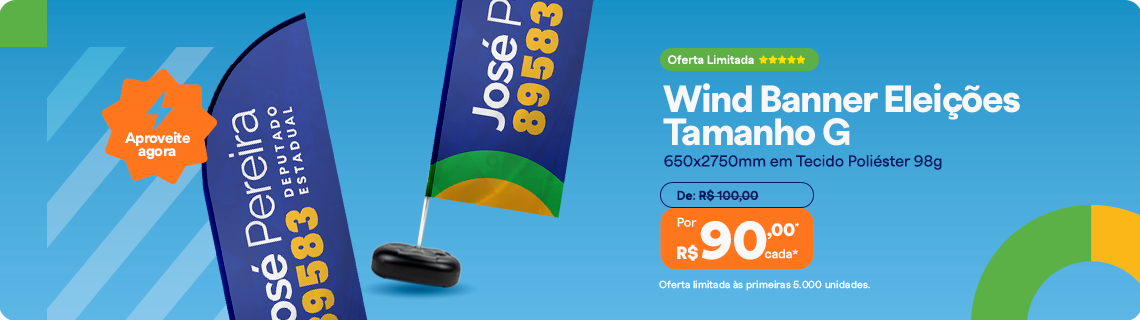Wind Banner Eleições Tamanho G