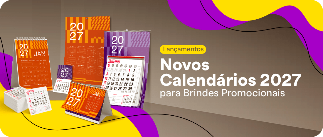 Novos Calendários 2027 para Brindes Promocionais