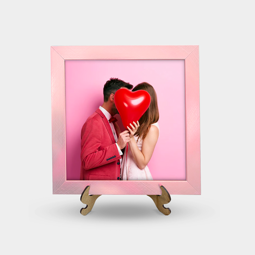 Azulejo Personalizado com Moldura Rosa