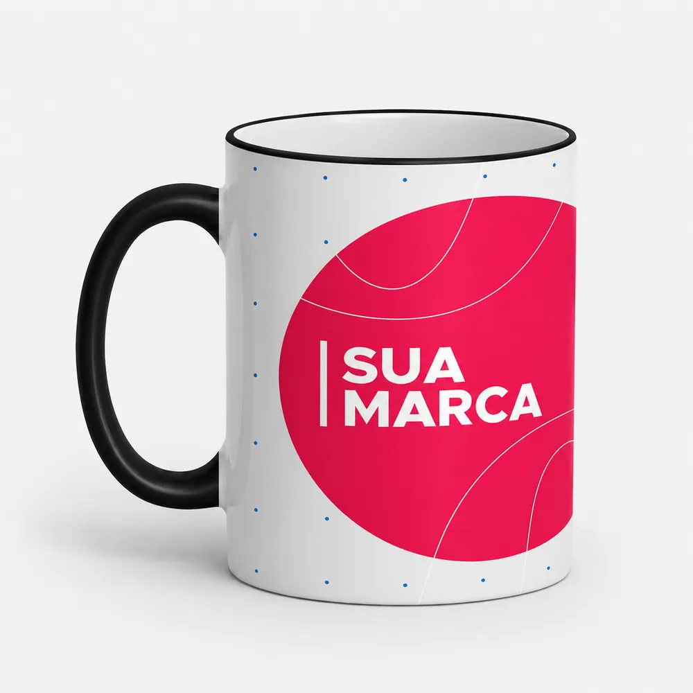 Caneca Borda e Alça Preta