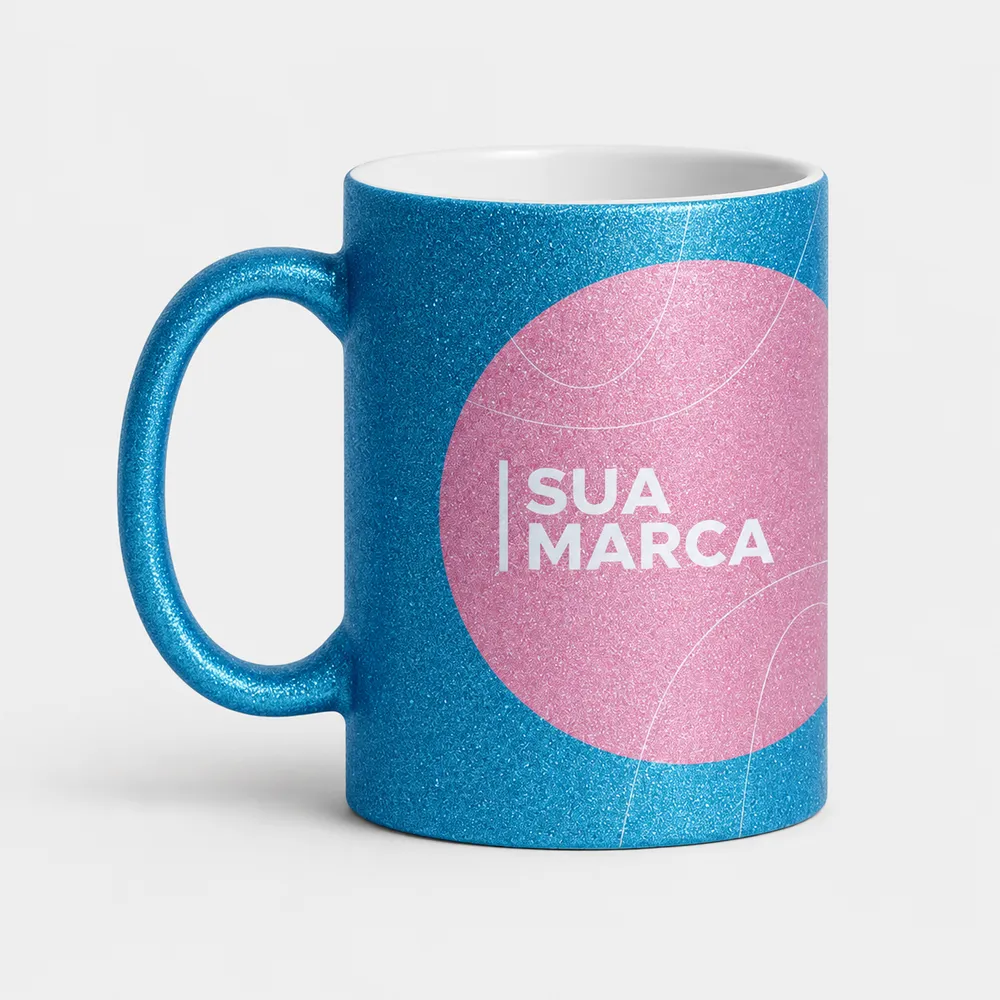 Caneca Glitter Azul