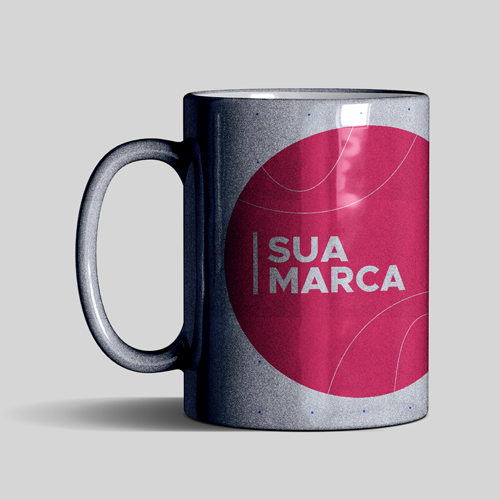 Caneca Glitter Prata