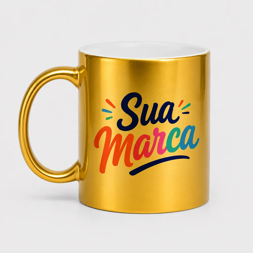 Caneca Perolada Dourada