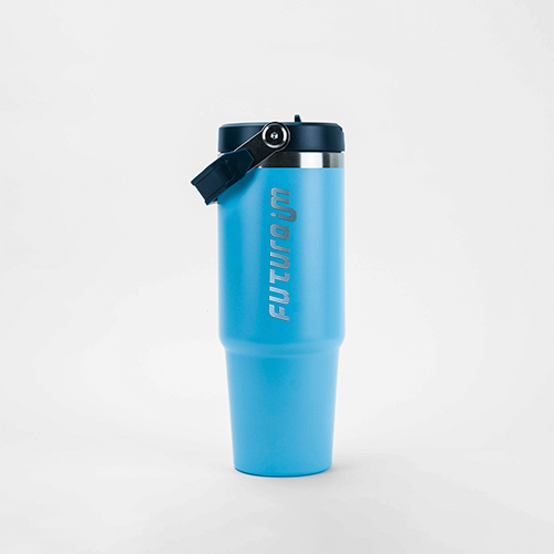Garrafa Térmica Flip Straw 900ml Com tampa e Canudo