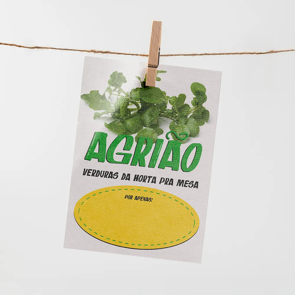 Plaquinha de Preço hortifrúti 