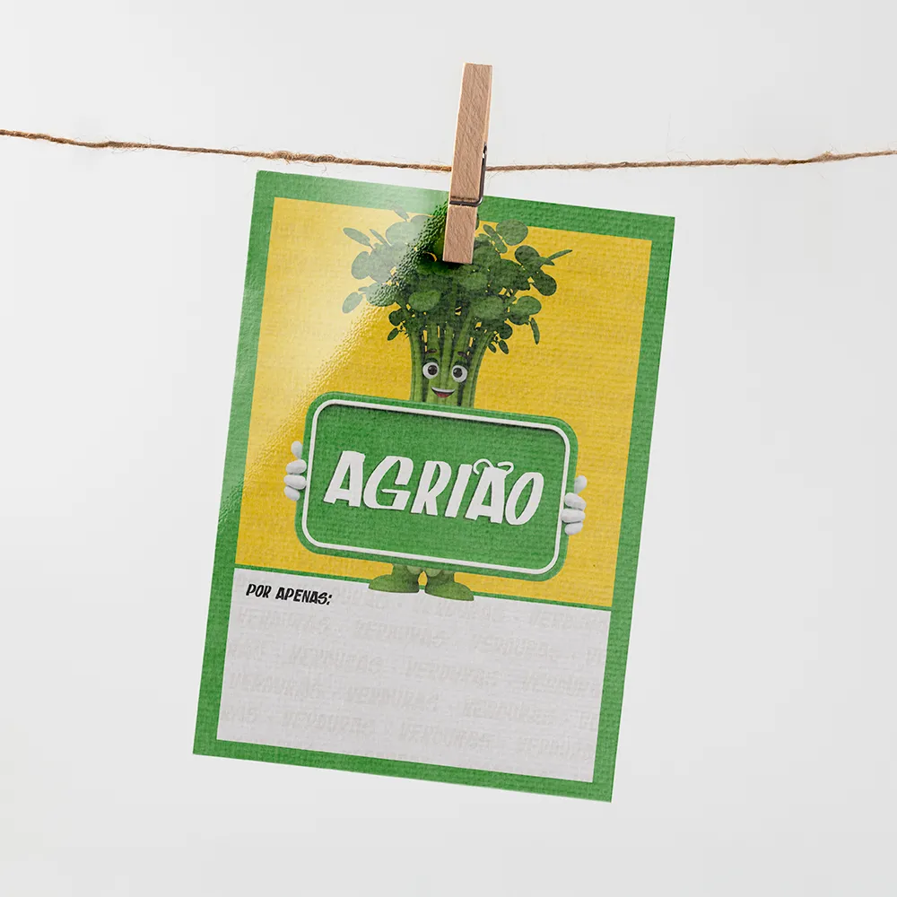 Plaquinha de Preço hortifrúti 