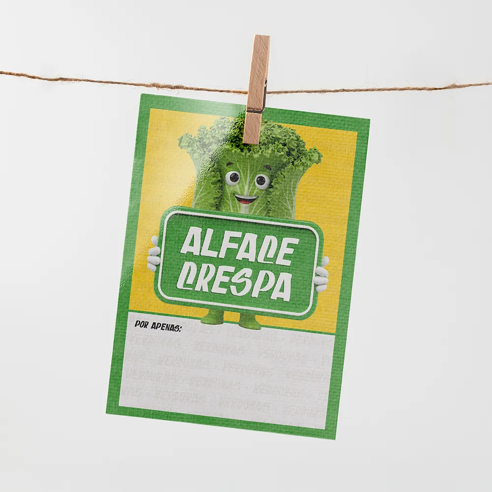Plaquinha de Preço hortifrúti 