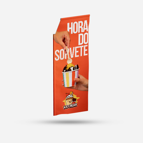 Wind Banner Tecido M - Modelo Retangular