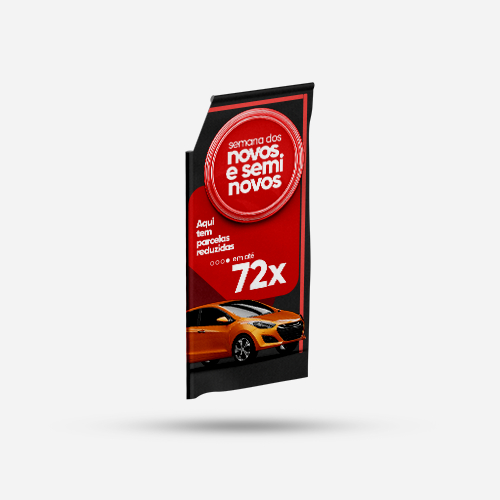 Wind Banner Tecido P - Modelo Retangular