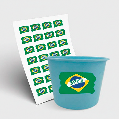 Balde de Pipoca 1500ml e 1 Folha A3 DTF-UV