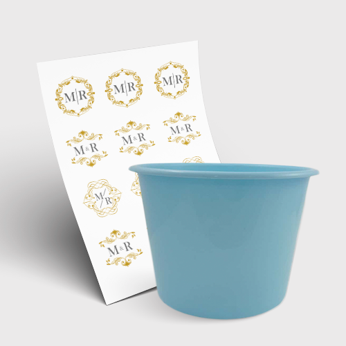 Balde de Pipoca 1500ml e 1 Folha A3 DTF-UV