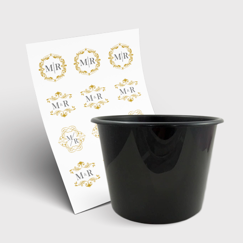 Balde de Pipoca 1500ml e 1 Folha A3 DTF-UV
