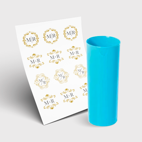 Copo Long Drink 350ml sem Tampa e 1 Folha A3 DTF-UV