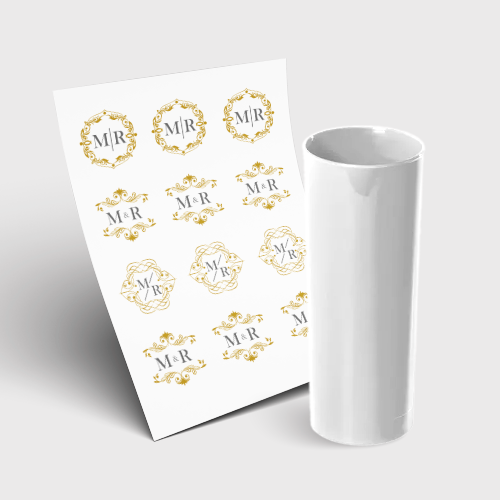 Copo Long Drink 350ml sem Tampa e 1 Folha A3 DTF-UV