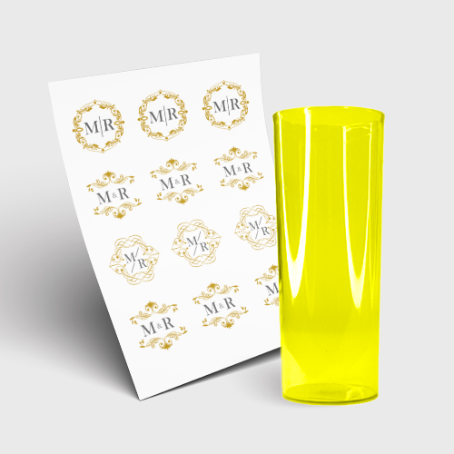 Copo Long Drink 350ml sem Tampa e 1 Folha A3 DTF-UV