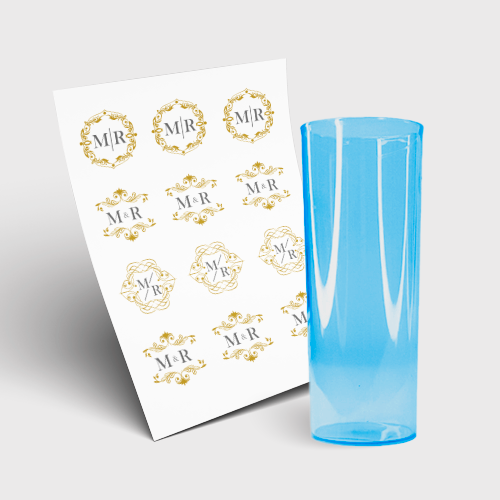 Copo Long Drink 350ml sem Tampa e 1 Folha A3 DTF-UV