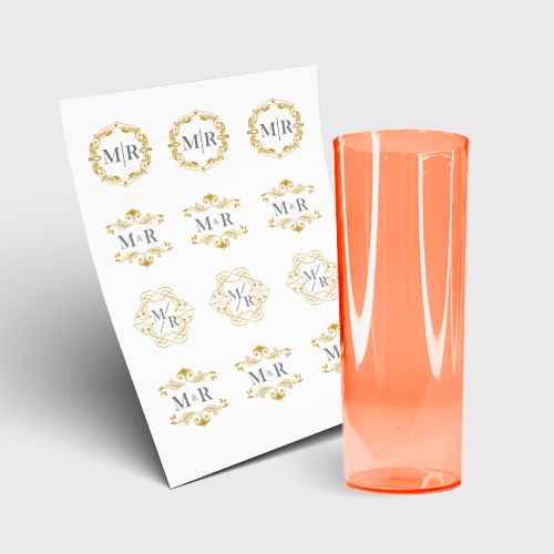 Copo Long Drink 350ml sem Tampa e 1 Folha A3 DTF-UV