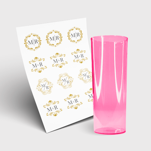 Copo Long Drink 350ml sem Tampa e 1 Folha A3 DTF-UV