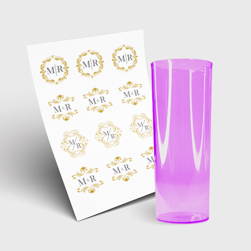 Copo Long Drink 350ml sem Tampa e 1 Folha A3 DTF-UV