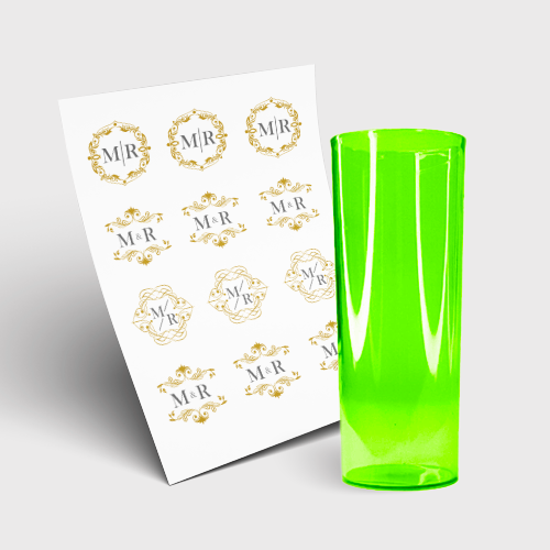 Copo Long Drink 350ml sem Tampa e 1 Folha A3 DTF-UV