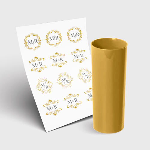 Copo Long Drink 350ml sem Tampa e 1 Folha A3 DTF-UV