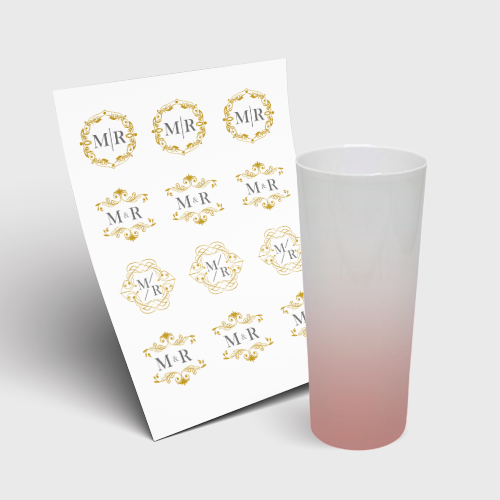 Copo Long Drink 350ml sem Tampa e 1 Folha A3 DTF-UV