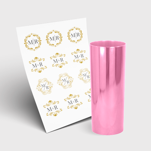 Copo Long Drink 350ml sem Tampa e 1 Folha A3 DTF-UV