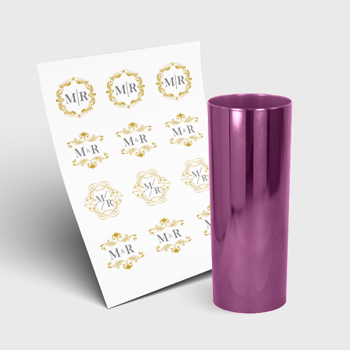 Copo Long Drink 350ml sem Tampa e 1 Folha A3 DTF-UV