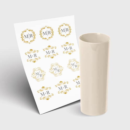 Copo Long Drink 350ml sem Tampa e 1 Folha A3 DTF-UV