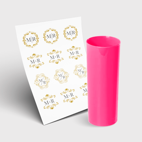 Copo Long Drink 350ml sem Tampa e 1 Folha A3 DTF-UV